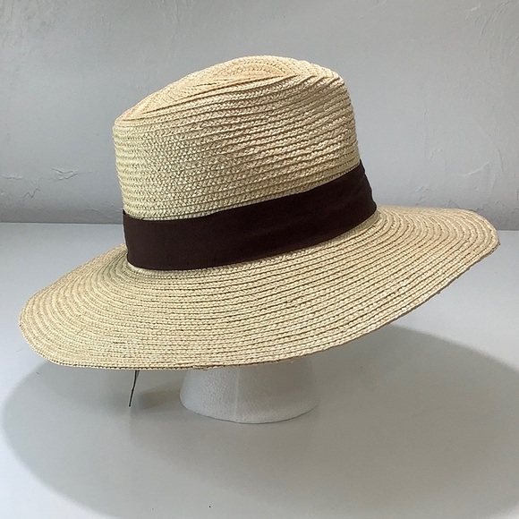 Brixton straw Fedora Sun brown band hat size XS NWT - Picture 5 of 16